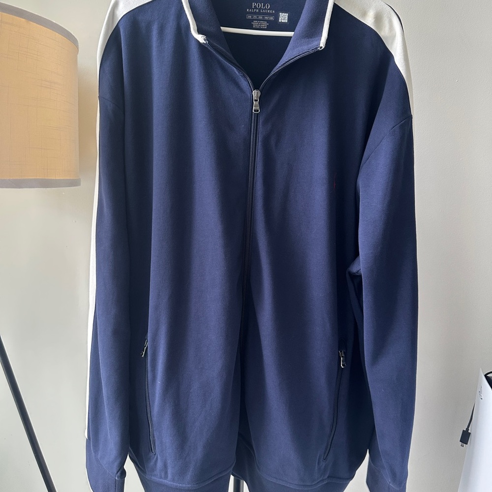 Polo Ralph Lauren Track Jacket Mens Size 2XB Blue EUC
